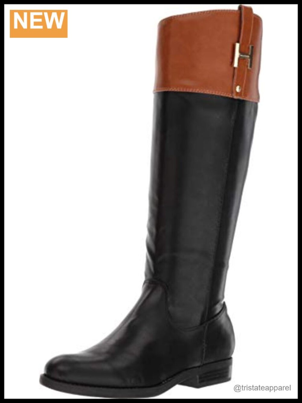 Women's Knee-High Equestrian Boots - Leather Side-Zip